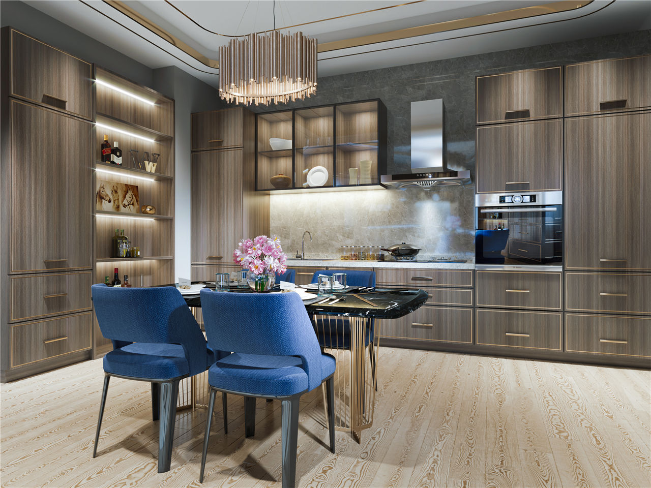 銀沙柚木生態(tài)板-板材全屋定制案例